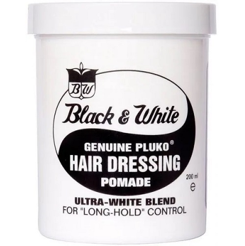 Black & White Genuine Pluko Hair Dressing Pomade 6oz